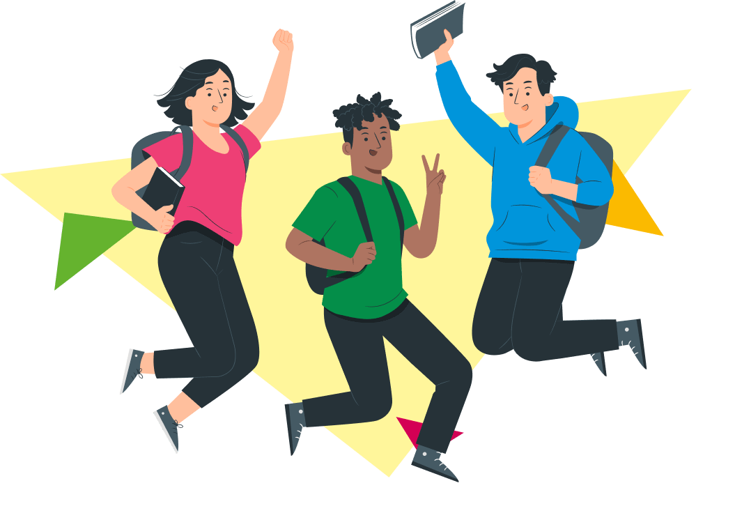 Illustration of multiple students