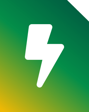 green sim card featuring a lightning bolt