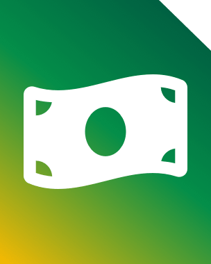 green sim card featuring money