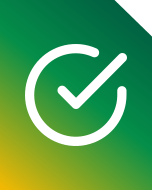 green sim card featuring ticked checkmark